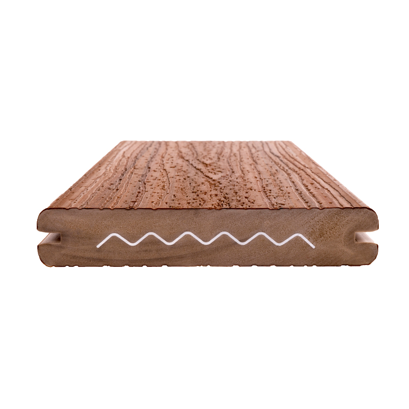 140mm*25mm Luxury Strengthen Outdoor Terrace Deck Garden Flooring with Aluminum Profiles