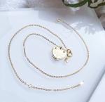 Gold Plated 925 Sterling Silver Neckalce Jewelry Pendant Heart Charm