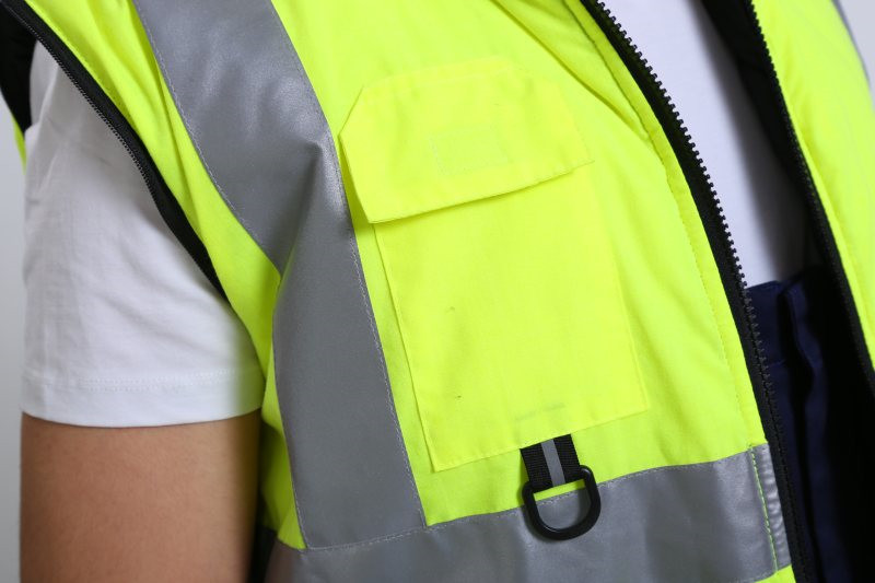 300D Oxford Hi Vis Trench Coat , 100% Polyester Class 3 Rain Jacket