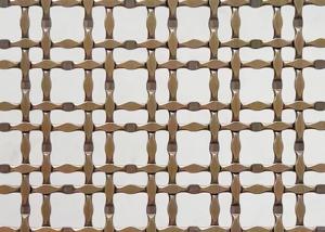 Quality AISI 316 Bronze Stainless Steel Antique Brass Lock Crimp Wire Mesh For Partitions wholesale