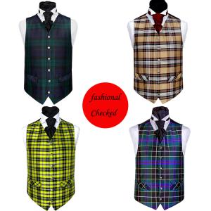 Quality Colorful checked new fashion styles waistcoat for gentleman wholesale