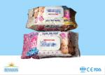 Adult / Baby Disposable Wet Wipes Unscented Flushable For Sensitive Skin