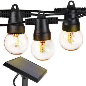Quality Waterproof Solar Bistro 27Ft G40 LED Outdoor String Lights wholesale