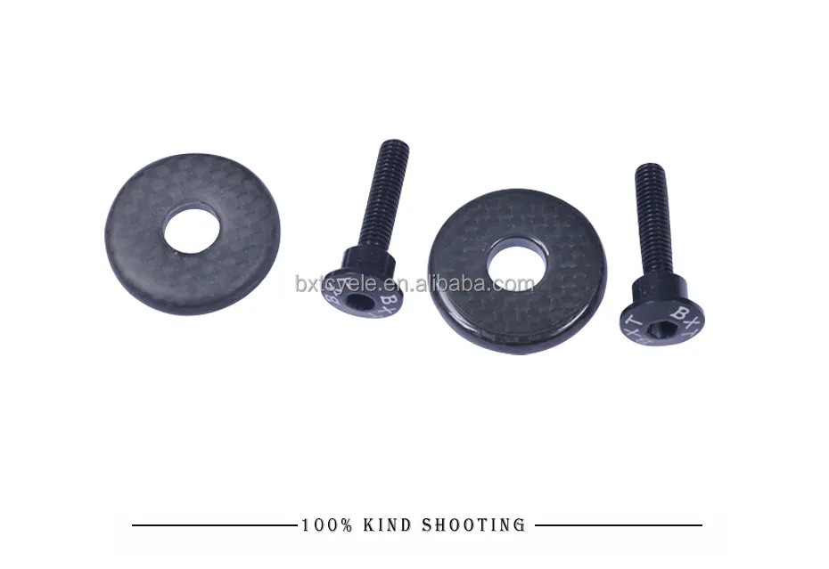 Mountain Bicycle Parts Top Caps Cover Carbon Fiber 3K Weave Cycle Spare Parts