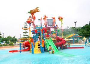 Quality Jungle Gym Outdoor Water Playground Equipment 15kW Power For Amusement Park wholesale