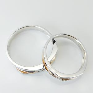 Quality 18K Double Color Polished Bling Men19.5 Couple Pair Rings wholesale