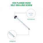 100% QC Tested Flange Hex Head Stainless Steel Self Drilling Screws With Epdm