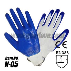 Quality Blue Nitrile Dipped Work Gloves wholesale