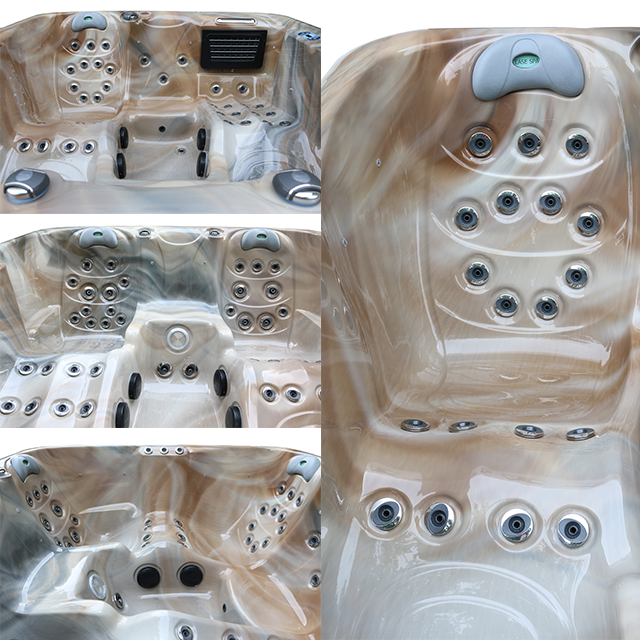 Acrylic Outdoor Hot Tubs Air Jets Whirlpool Massage Spas Bathtub