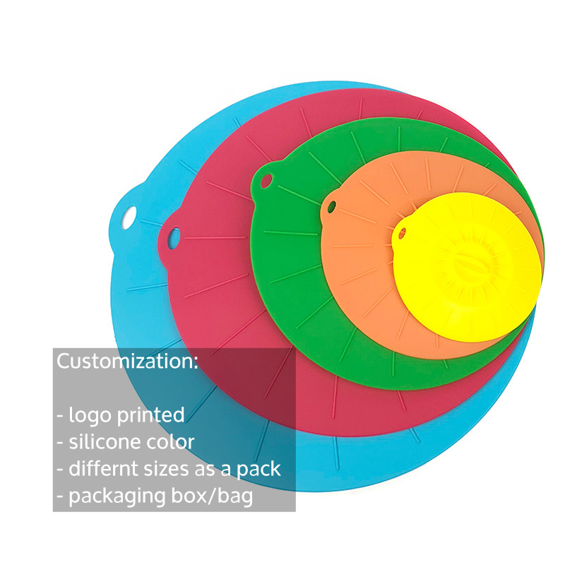new design BPA Free Food Safe Customize best seller Fresh Silicone Tops Suction Vacuum Vegetable Cover for bowl