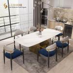 53cm Length Mid Century Modern Faux Leather Dining Chairs With Arms