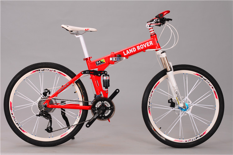 High quality OEM logo Shimano hidraulic disc brake 24 speed aluminium alloy folding travel mountain bicycle