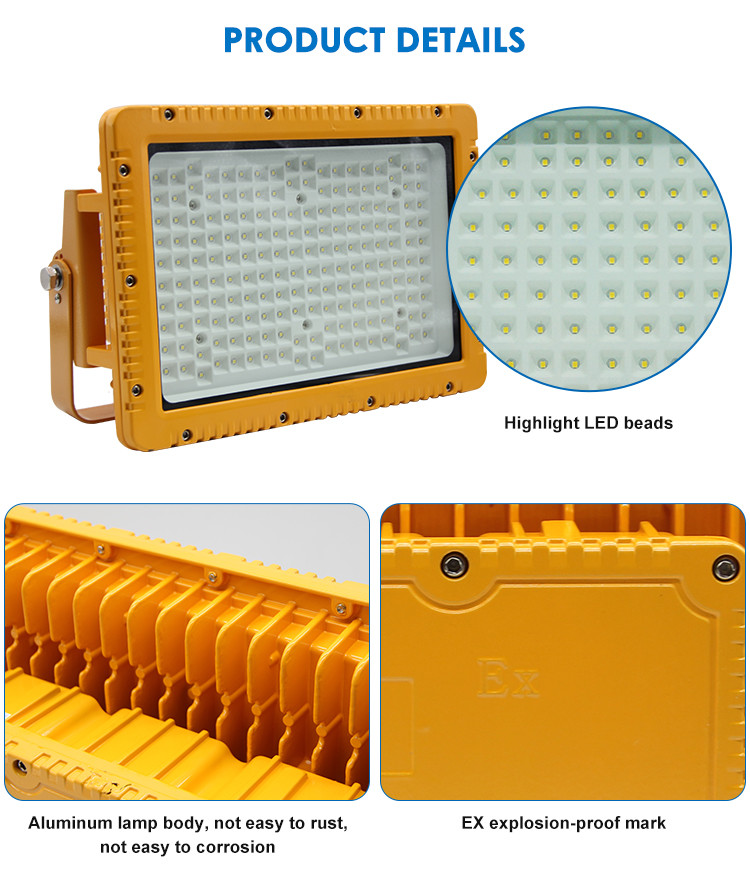 Customized LED Explosion Proof Lighting High Purity Aluminum Heat Dissipation