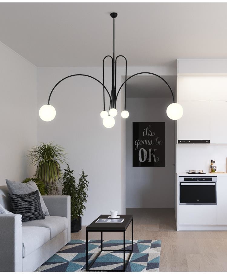Modern Designer Glass Ball Chandelier Lighting For Living Room/Bedroom/Office Light(WH-MI-438)