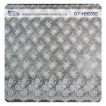 Chantily Nylon Lace Fabric For Wedding Dresses , Scalloped Floral Lace Fabric
