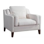 Customized SGS White Small 2 Seater Fabric Sofa Defaico Furniture