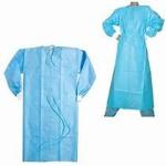 Polypropylene Dark Blue Disposable Isolation Gowns / Disposable Dress In