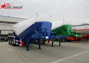 Quality Green Three Axles Bulk Cement Semi Trailer Banana Type Technical Details wholesale