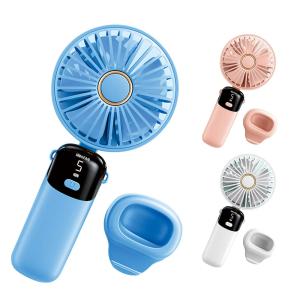 Quality Mini Desk Foldable Fan 1200mAh 5 Speeds Ultra Quite Portable Handheld Fan for Women Girl wholesale
