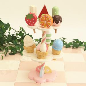 Quality Simulation Magnetic Ice Cream Wooden Toys Pretend Play Kitchen Food wholesale