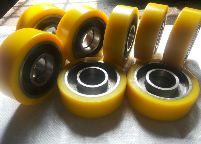 127 * 60mm Polyurethane Wheels With Bearings As Industrial Forklift Casters