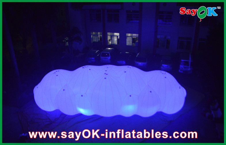 12m Long Giant Inflatable Balloon LED Helium Cloud With With 0.2mm PVC For Event