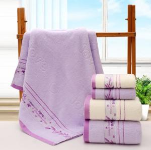 Quality Pure Cotton Microfiber Bath Towels Anti - Fade With High Water Absorbency wholesale