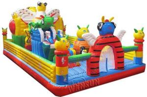 Quality Industrious Bees Theme Inflatable Fun World , 0.9mm PVC Blow Up Playground wholesale