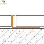 Bright Gold Ceramic Tile Edging Trim , 10mm L Shaped Edging Strips