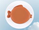 Food grade silicone baby bowl, baby silicone fish shaped bowl, babies learn to