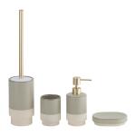 Ceramic Bathroom Countertop Accessories Set Round Shape Two-tone Tumbler Soap