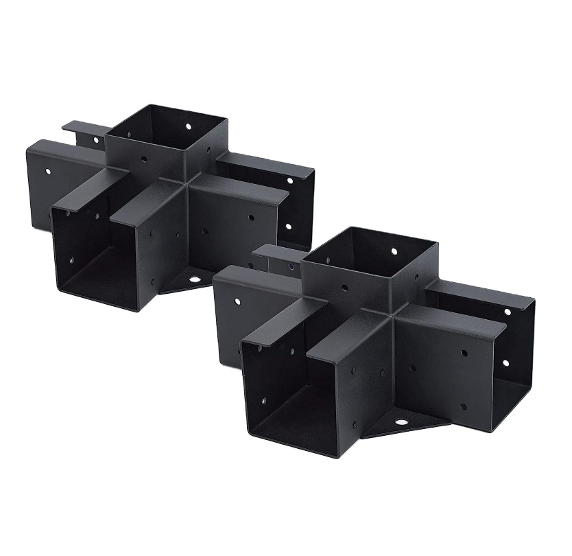 Stamping Punching Bending Process 90 Degree Right Angle Brackets for Outdoor Pergolas