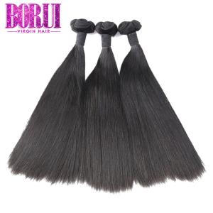 Quality Funmi Silk Straight Double Drawn Human Hair High Grade Natural Color Hair Weft wholesale
