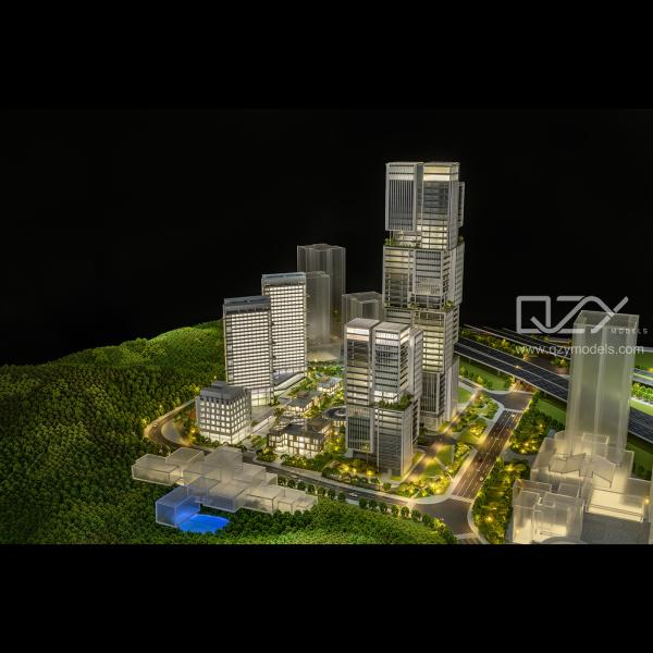 Scale Miniature Building Models Aedas 1/150 Shenzhen Longgang Ecological