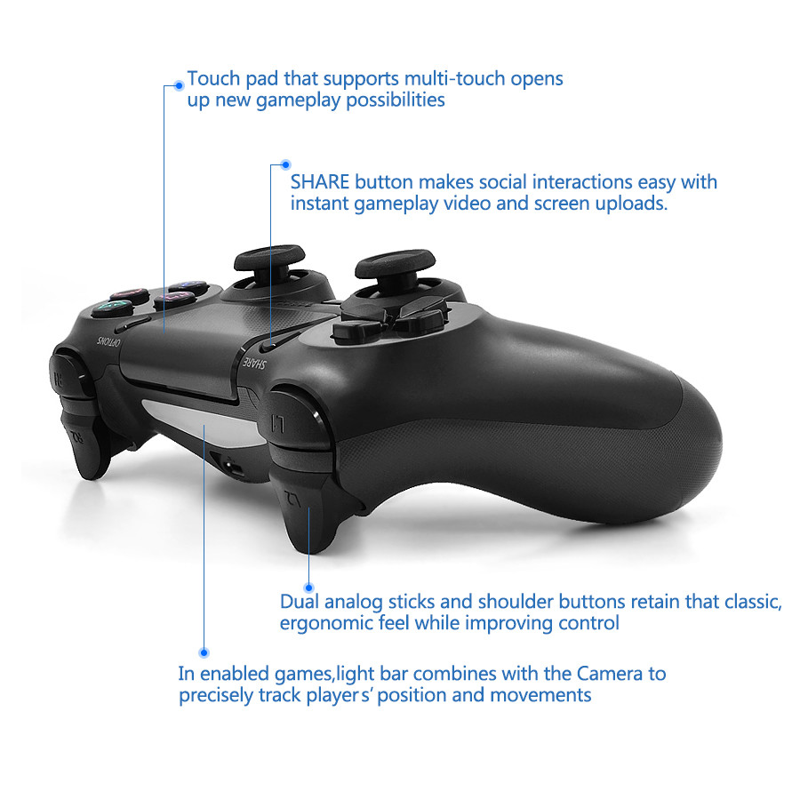 DualShock 4 Wireless Controller for PlayStation 4 Black and White color