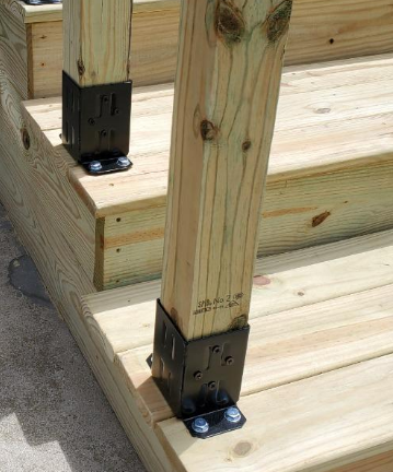 Process Punching 4x4 Wood Fence Post Anchor Base for Porch Railing and Post Holders