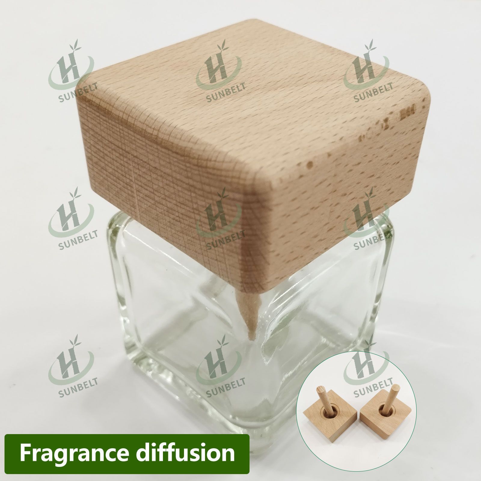 Wood Essential Oil Diffuser Lid Wooden Aromatherapy Car Essential Oil Diffuser Lid for Home Office Bedroom