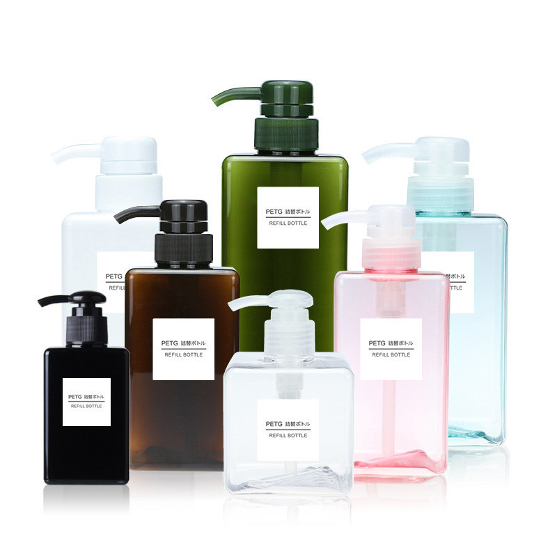 PETG PP Pump Container Bottle , 450ML Empty Plasic Bottle With Lotion Pump