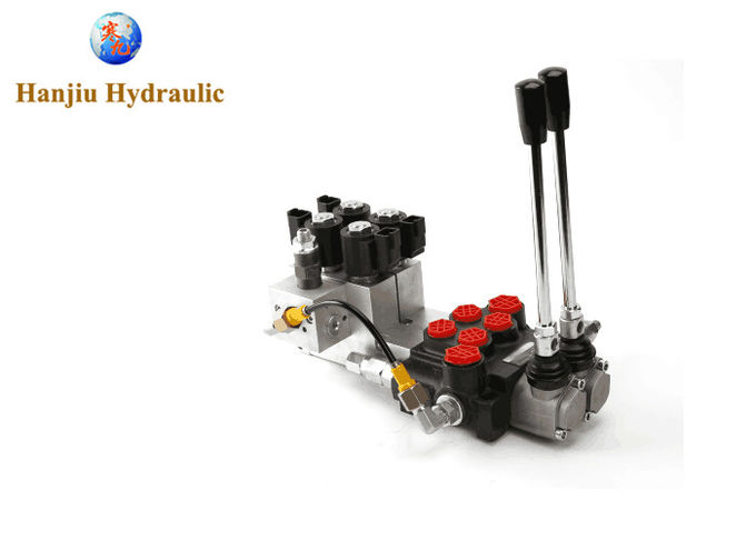 7 Spool 16 Gpm Backhoe Hydraulic Control Valve With 2 Joystick