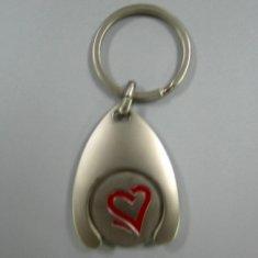 Enamel Antique Brass Metal Promotional Keychain / keyrings with Clip