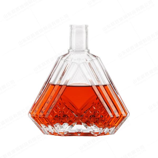 Glass Shot Bottle Custom Luxury 500ml 750ml 1000ml for Bar Acid Etch Surface