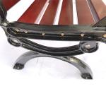 Wearproof 1400*560*800mm Cast Iron And Wood Garden Bench