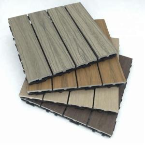 Quality 300mm*300mm Square Bathroom Deck Tile Made of Wood and Plastic Composite Material wholesale