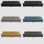 Multifunctional Reclining Leather Office Sofa for Villa Chinese Style Business