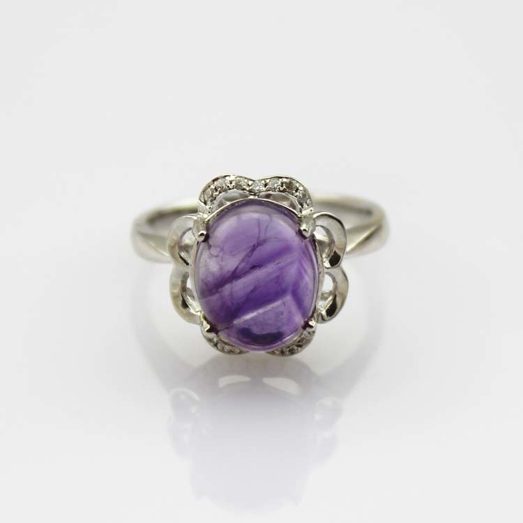 Women Jewelry 9mmx11mm Oval Pink Topaz Cubic Zircon 925 Silver Ring(R196)