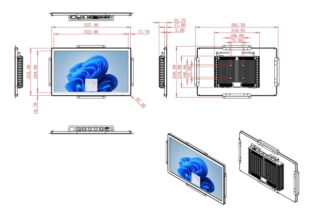 23.6-Inch Windows Screen for Logistics Monitoring and Smart Retail Applications