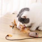 Cat Teaser Playing Cat Toys Interactive Set Wooden Gift Box 7pcs Cat Teaser Wand