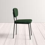 Elegant Green 810mm Metal Frame Velvet Chair for Living Room
