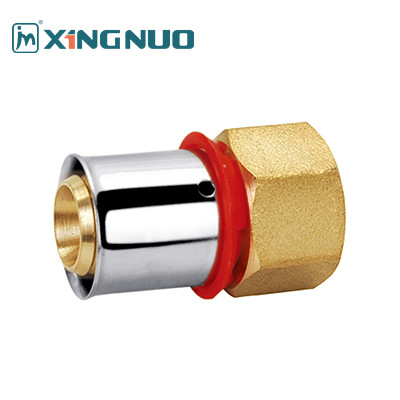 female threaded HEX Corrosion Resistant Chrome Plated Brass Compression Tube Fittings for Industrial Applications