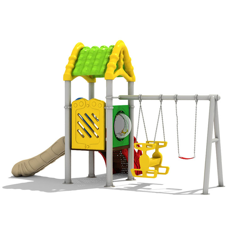 Outside Playground Plastic Slide Aluminium Alloy Amusement Park Anti Crack